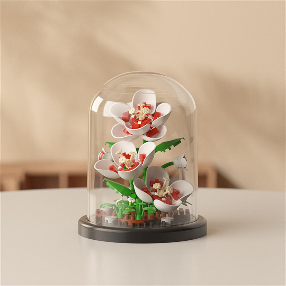 MOC Eternal Bouquet Micro Building Blocks Flower Model DIY Home Desk Plant Decoration Assemble Brick Toys For Children Gift