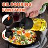 Dispenser Bottle for Kitchen 2 in 1 Olive Oil Dispenser and Oil Sprayer - 470ml Olive Oil Bottle - Oil Sprayer  Cooking Kitchen Salad, Barbecue Black