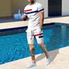 Cute Cartoon Print Summer Casual Men's Suit Urban Fashion Street Short Sleeved Top and Shorts Casual Lightweight Breathable Comf