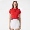 MunSingwear Women S Ribbed Collar T ShirT Red mr122lTS31