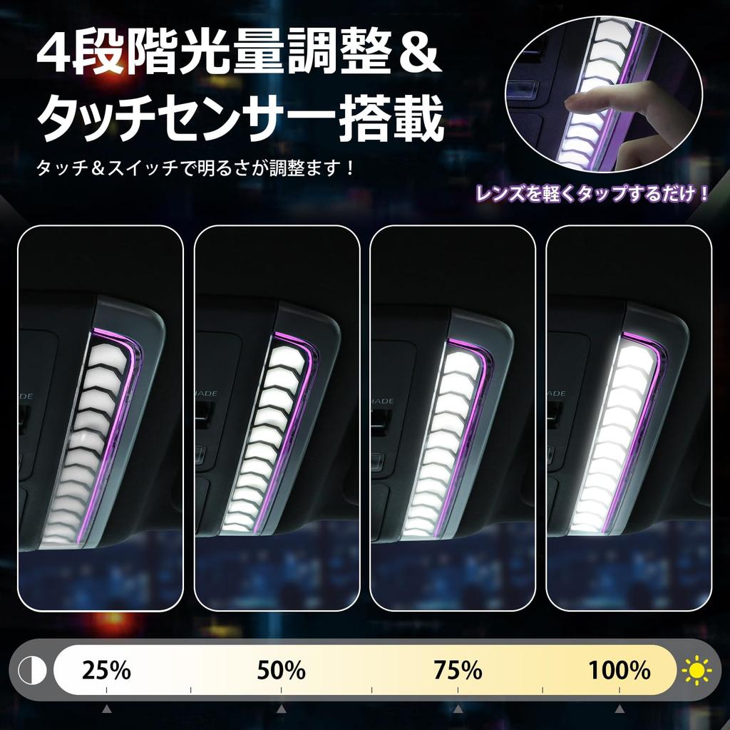 Mixsuper LED Interior Light for ALPHARD VELLFIRE Illuminated Interior Light with 4 Levels of Memory Touch and High Brightness Custom Parts for Your