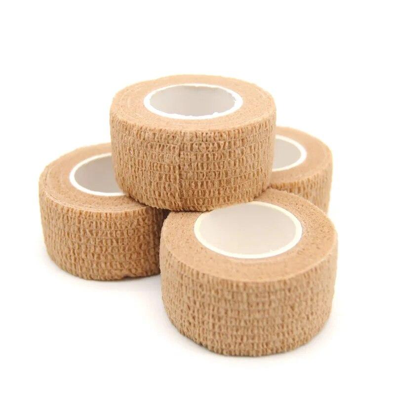 1/10pcs Self Adherent Cohesive Bandage Wrap Stretch Non Woven Self Adhesive Tape - Skin Colour Athletic Elastic Bandage