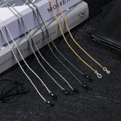 Nová módní kovová jednoduchá řetízková šňůrka na brýle protiskluzová vintage šňůrka na brýle držák na brýle na čtení popruh na krk lano