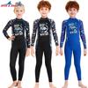 Children's Swimsuit Sunscreen One-piece Diving Suit Long-sleeved Middle-aged Rafting Snorkeling Quick-drying Jellyfish UPF50+