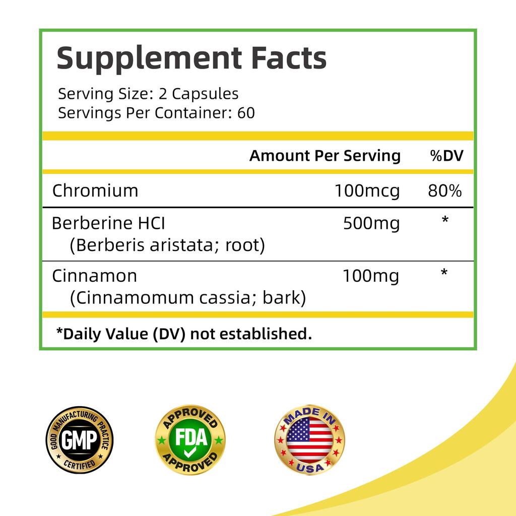 Berberine1000mg - Immune System & Maintains Metabolic Health,Cholesterol Support