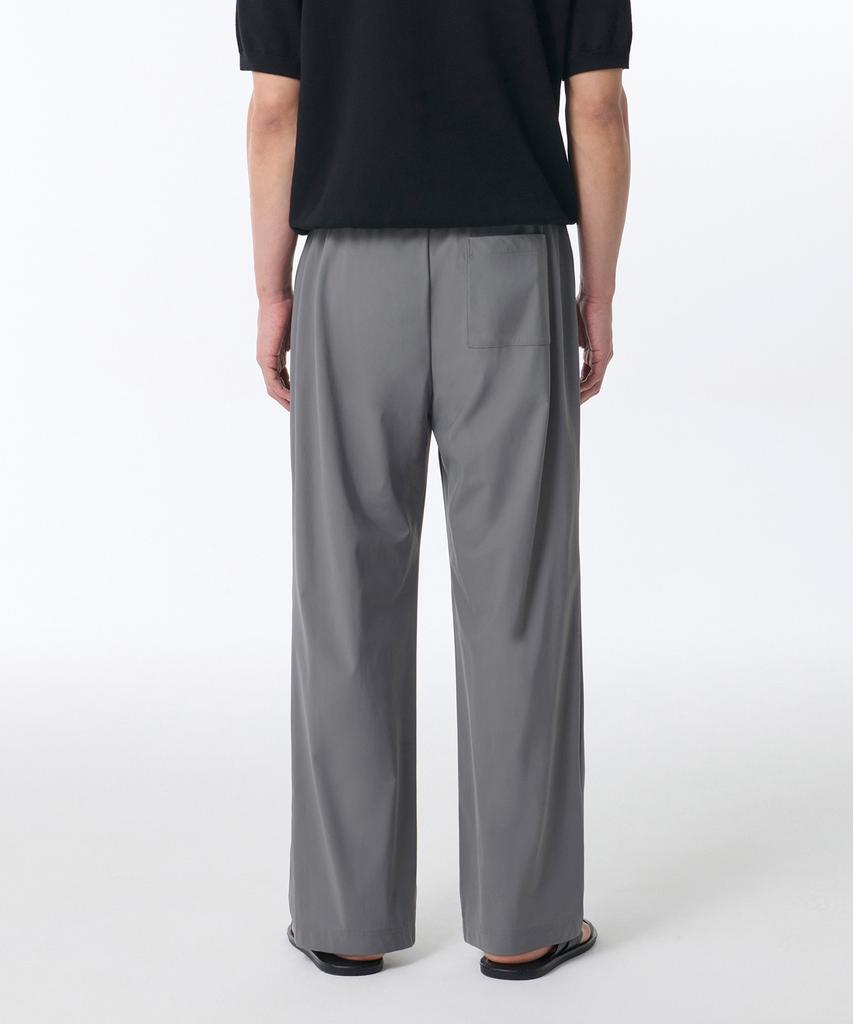 MUSINSA STANDARD Cooling Deep Tuck Wide Elastic Waist Pants [Medium Gray]