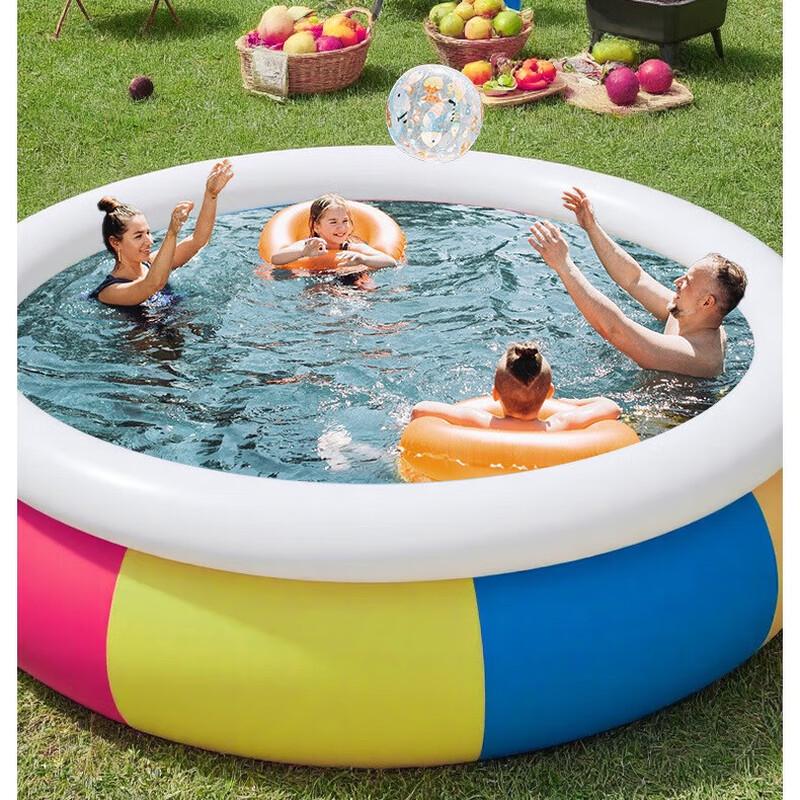 WEZHO Large Three-Color Inflatable Family Pool