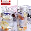 Huabeisen 0.5L Square Striped Glass Pitcher & Teapot