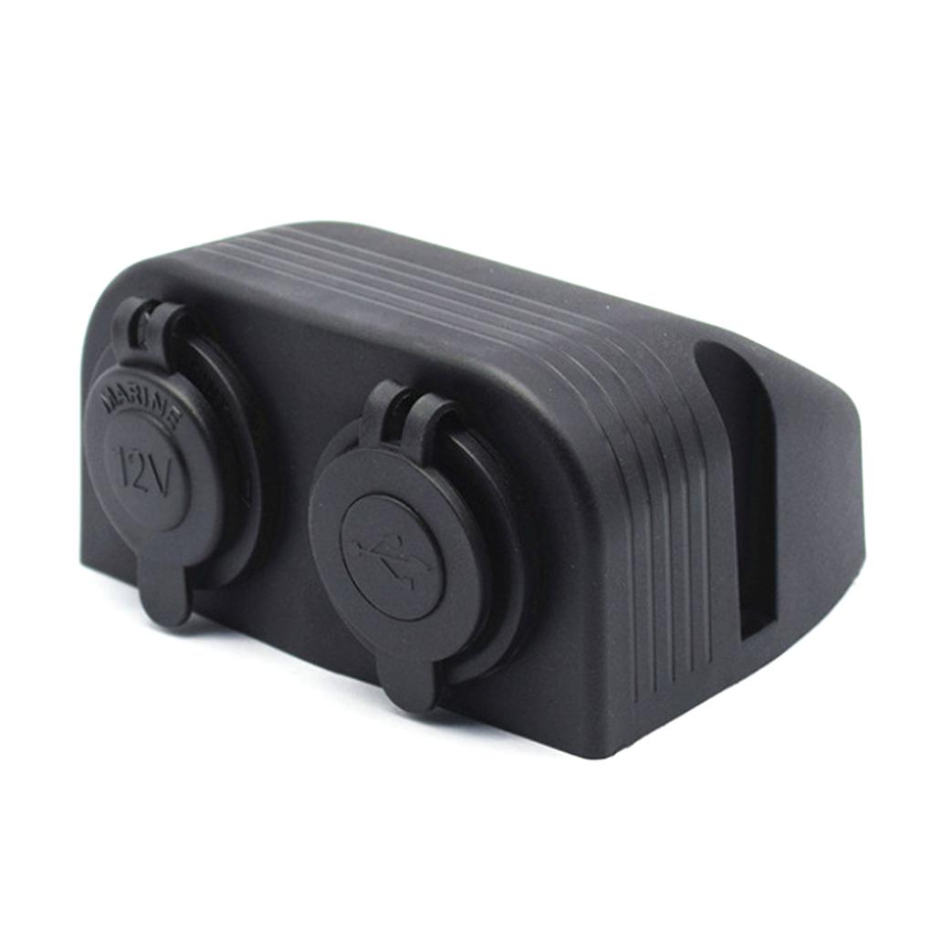 12-24V Charge 3.0 Zigarettenanzünderbuchse Wasserdicht 240W Dual USB Auto-Steckdose mit LED-Voltmeter Berührungsschalter für Auto Wohnmobil Boot