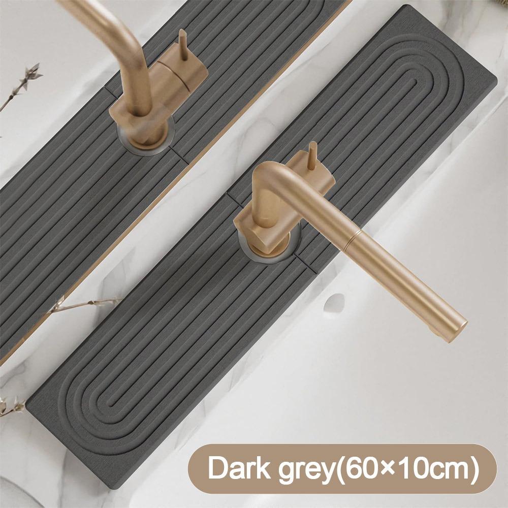 2 Stück/Set Spritzwasser-Wasserhahn-Abtropfmatte Kieselgur-Spülbecken-Spritzschutzmatten Trockenmatte Küchen-Badezimmer-Zubehör