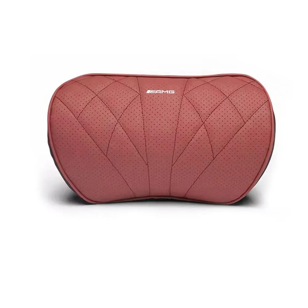 

GLC GLB 1pc Breathable PU leather Soft Car Headrest/Lumbar/Seat Cushion For AMG Mercedes Benz W202 W203 W205 W211 W212 Auto Acc 1pc for AMG