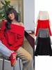 Women's Fashion One-Shoulder Layered Pullover Sweater - Korean Streetwear Style