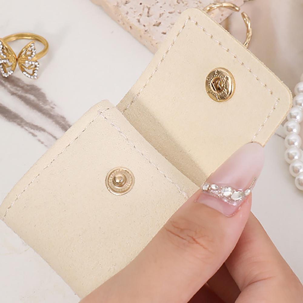 Mini travel jewelry storage bag, storage compartment, ring earring portable box, makeup bag