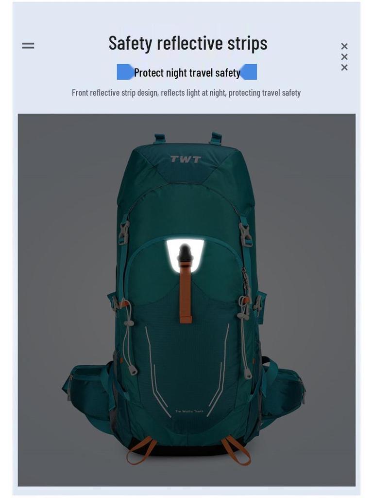 Water-Resistant Multifunctional Hiking & Camping Backpack