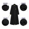 Abaya Ramadan da Donna Oversize con Zip Frontale Abito Musulmano Tasche Collo Alto Abbigliamento Monocolore Ampio
