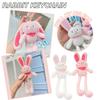 Plush-Rabbit Keychain Bunny-Keyring Stuffed Animals Doll-Keyring Charm Handbag Backpack Pendant for Valentines Day
