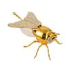 Luxury Bee-Shaped Spice Jar With Rhinestone Accents Metal Kitchen Condiment Container Spoon Elegant Home Decor