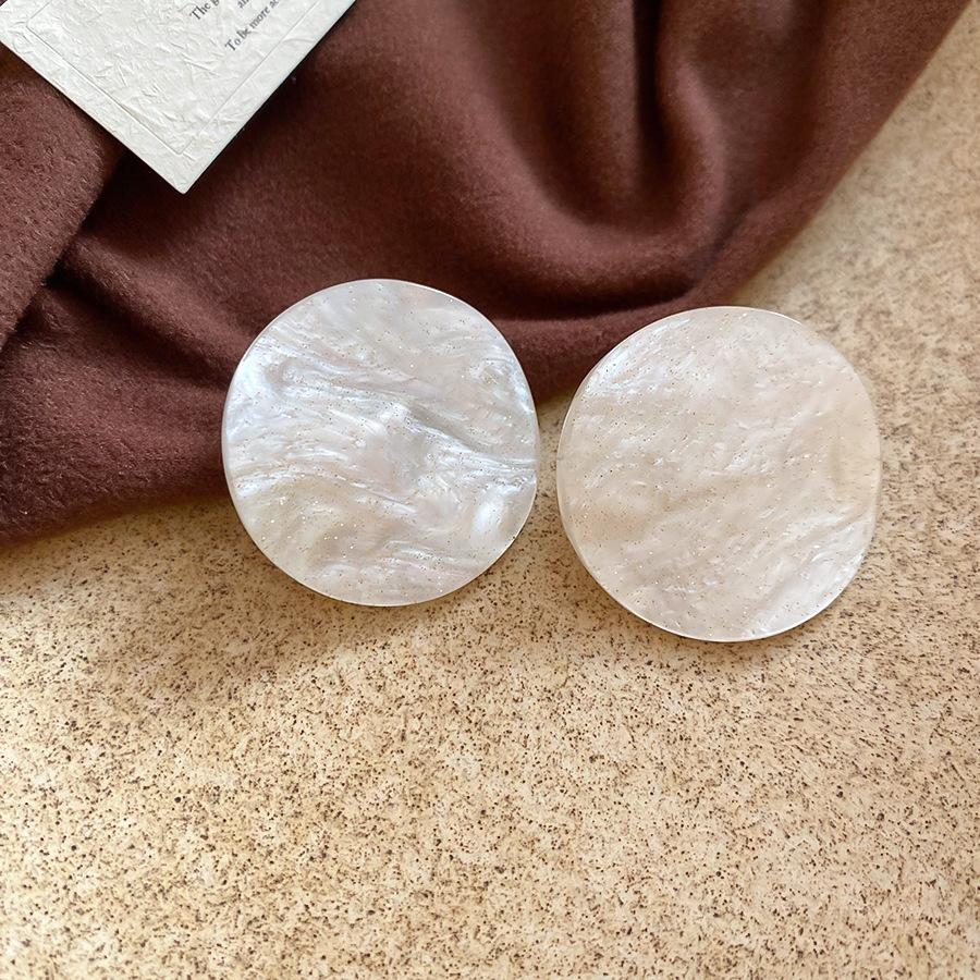 Серебряная игла акриловые геометрические круглые гвоздики персонализированные серьги с преувеличенным темпераментом серьги серьги подвески нишевые дизайнерские серьги оптом