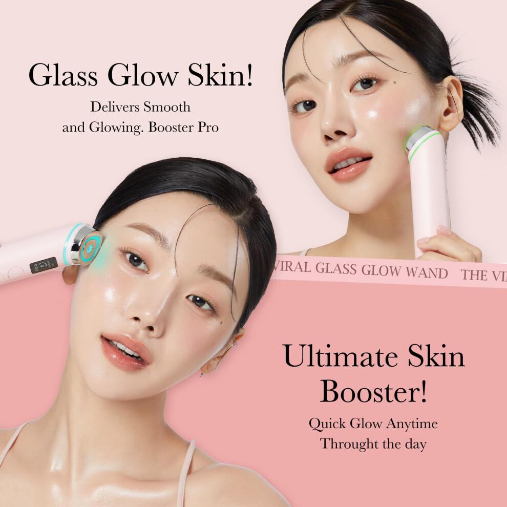 Medicube Age-R Booster Pro Růžový | 6v1 Skutečné Sklo Glow Beauty Masážní přístroj | Zrcadlo Pleti | Korejská Péče o Pleť