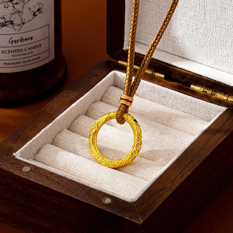 New Chinese Style Versatile Nezha Inlaid Zirconium Qiankun Circle Women's Jewelry Necklace Pendant