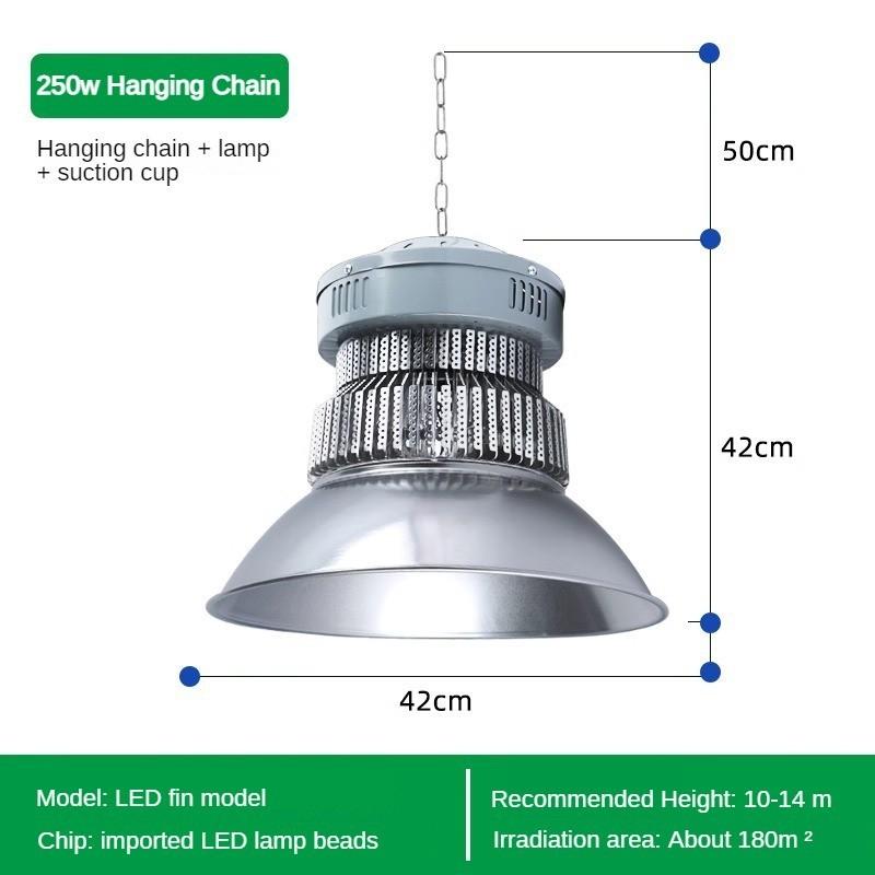220V Industrial Pendant Light Workshop Lighting Lamp High Brightness Energy-saving Waterproof LED Industrial Mining Light