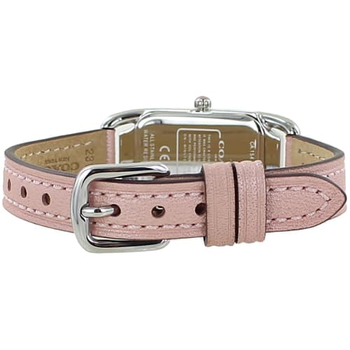 Coach Women's Square Dial Pink Leather Watch 14504040