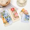 6Pcs Ladies Cotton Printed Handkerchief Vintage Nostalgic Thin Absorbent Sweat Wipe Flower 43cm