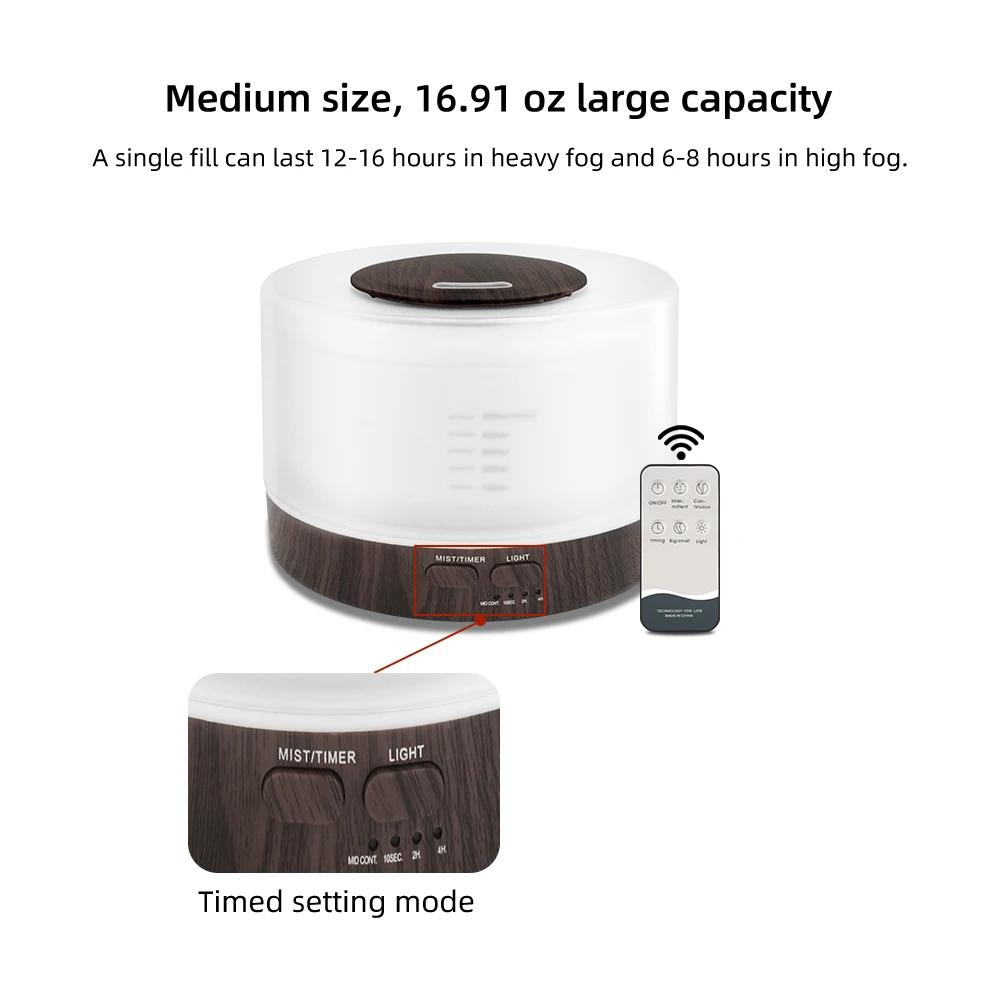 Diffuser For Home Dry Air Relief   Stress-Free Aromatherapy  16.91oz Smart Aroma Oil Diffuser with Auto Shut-Off  Timer  7 Light