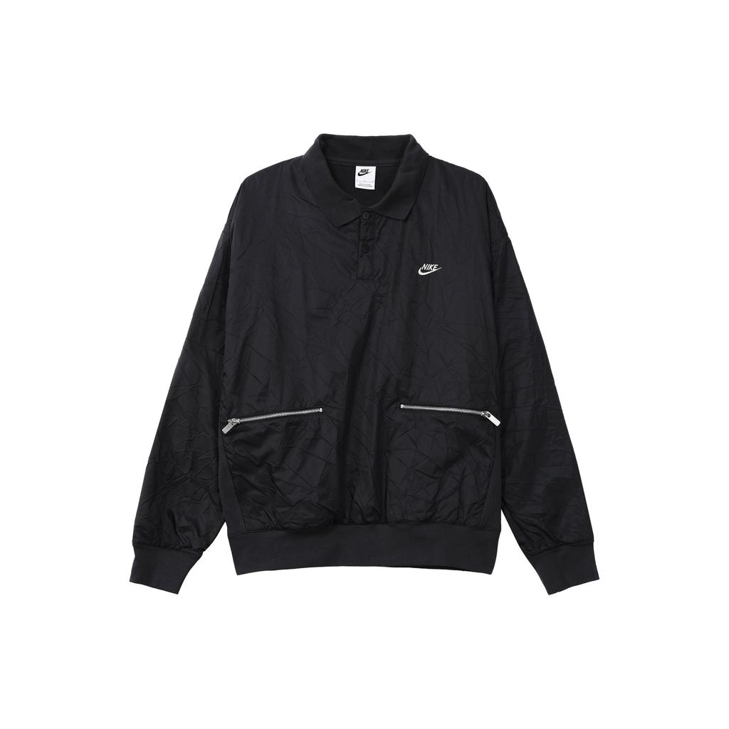 Nike Sportovní oblečení Circa Pánská bunda s logem s jednobarevným potiskem a zapínáním na zip Svrchní oděv Černá DR6077-045