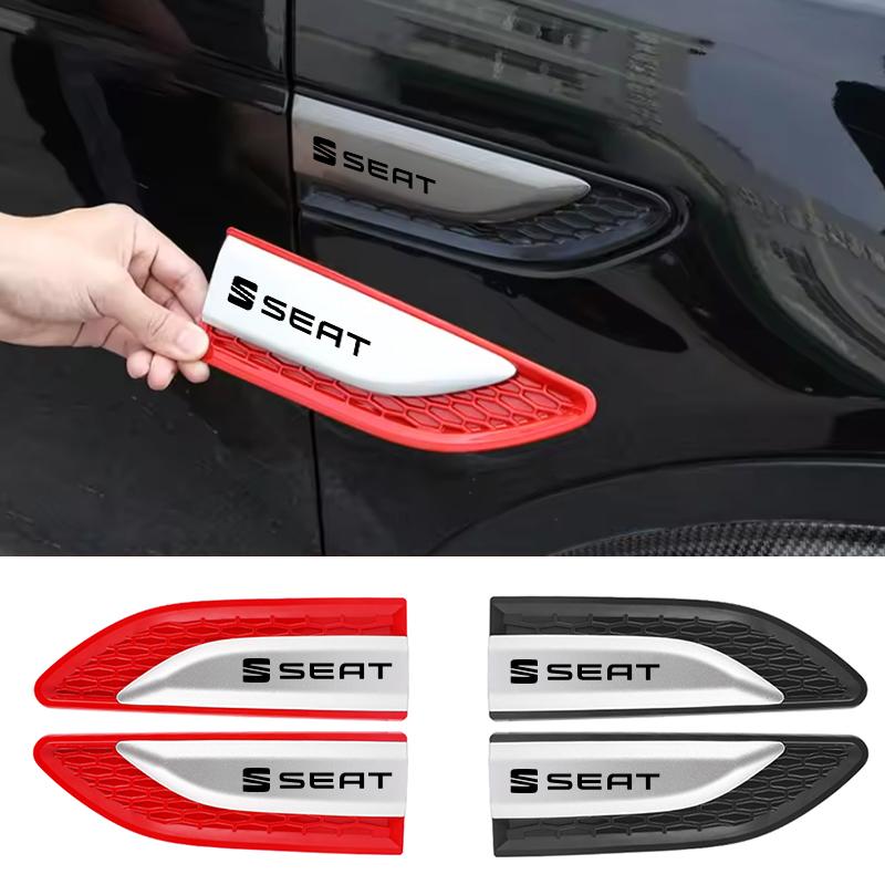 mszh8 Car Door Side Fender Blade Logo Emblem Badge Decal Sticker For Seat Leon Ibiza Alhambra Exeo Altea Arona Mii IBL Car Accessories