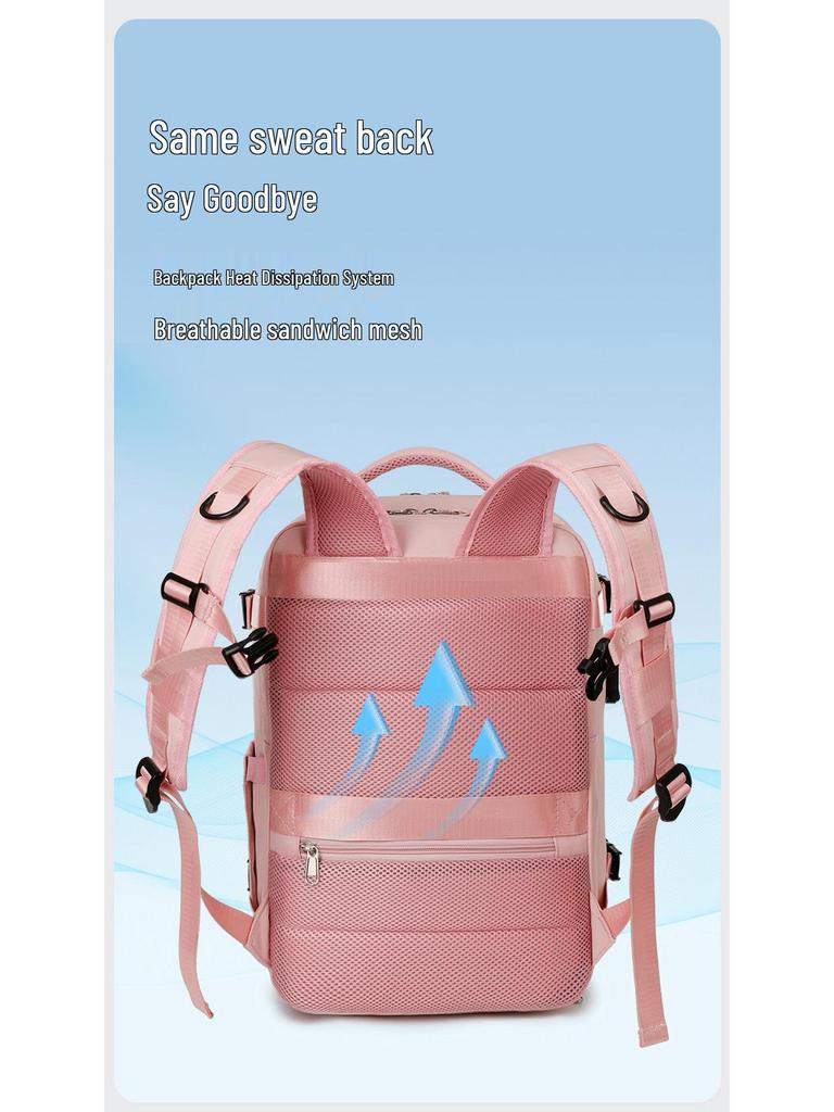 Multifunctional Travel Backpack with Shoe Compartment and Wet/Dry Separation for Business and Outdoor Use