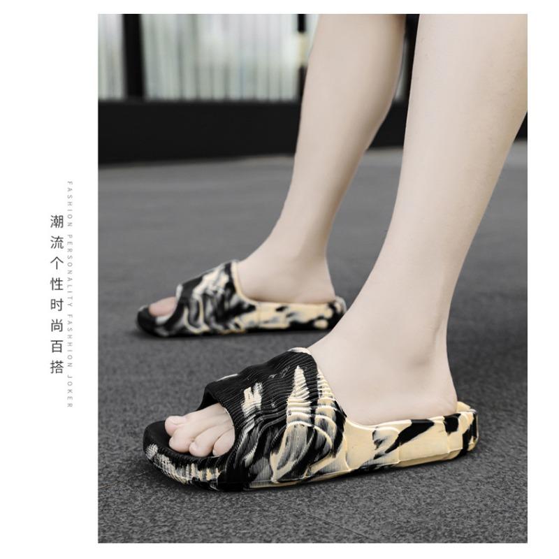Summer Fashion Camouflage Thick Sole Slide Sandals For Men Women Large Size Casual Home Slippers