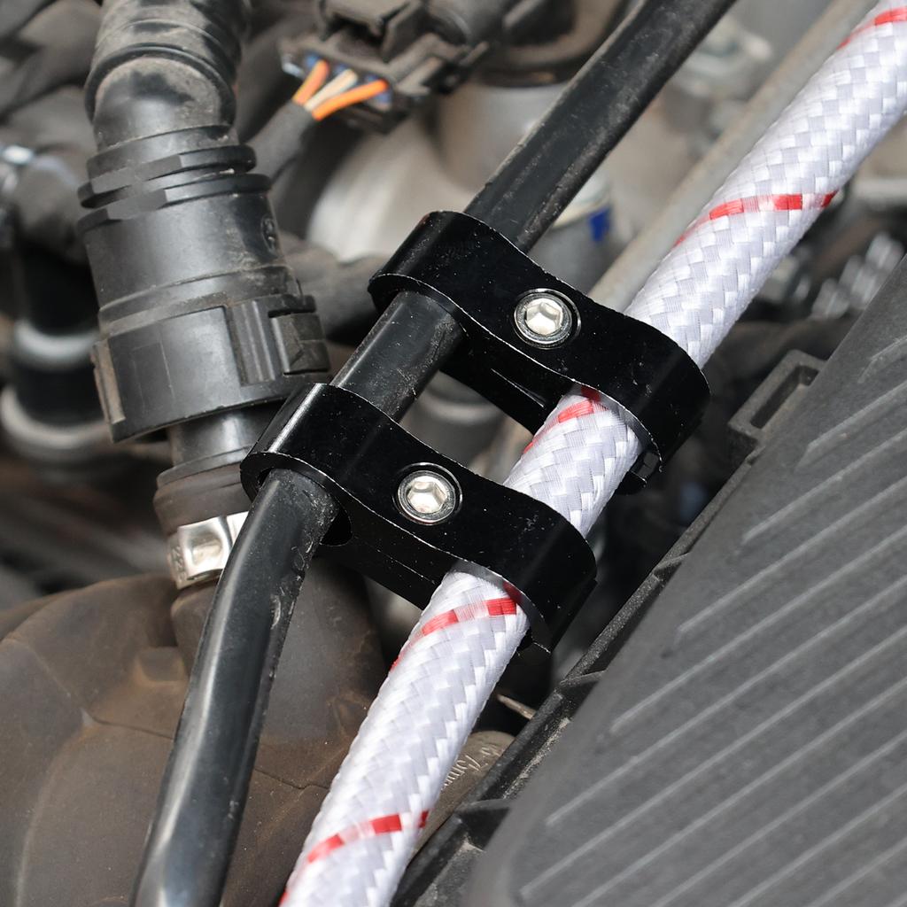 Universal Fuel Line Clamp AN6 AN8 AN10 Hose Separator Billet Aluminum Finisher for Braided Oil Gas Water Pipe Car Accessories