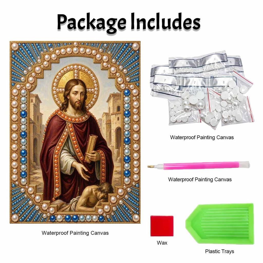 DIY 3D Pearl Diamond Painting Art Set Jesus Christ Religious Home Decor Art Set Wall Art