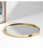 Golden Glass Mirror Storage Tray Irregular Metal Decoration Desktop Jewelry Ring Display Home Aromatherapy Pendulum
