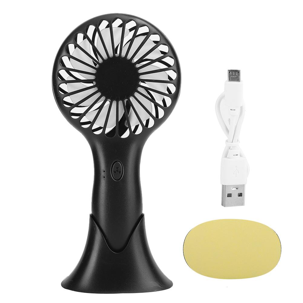Ventilator de Mână Mini Sistem de Răcire Consumabile pentru Casă Birou 3 Viteze Desktop Electric PortabilNegru