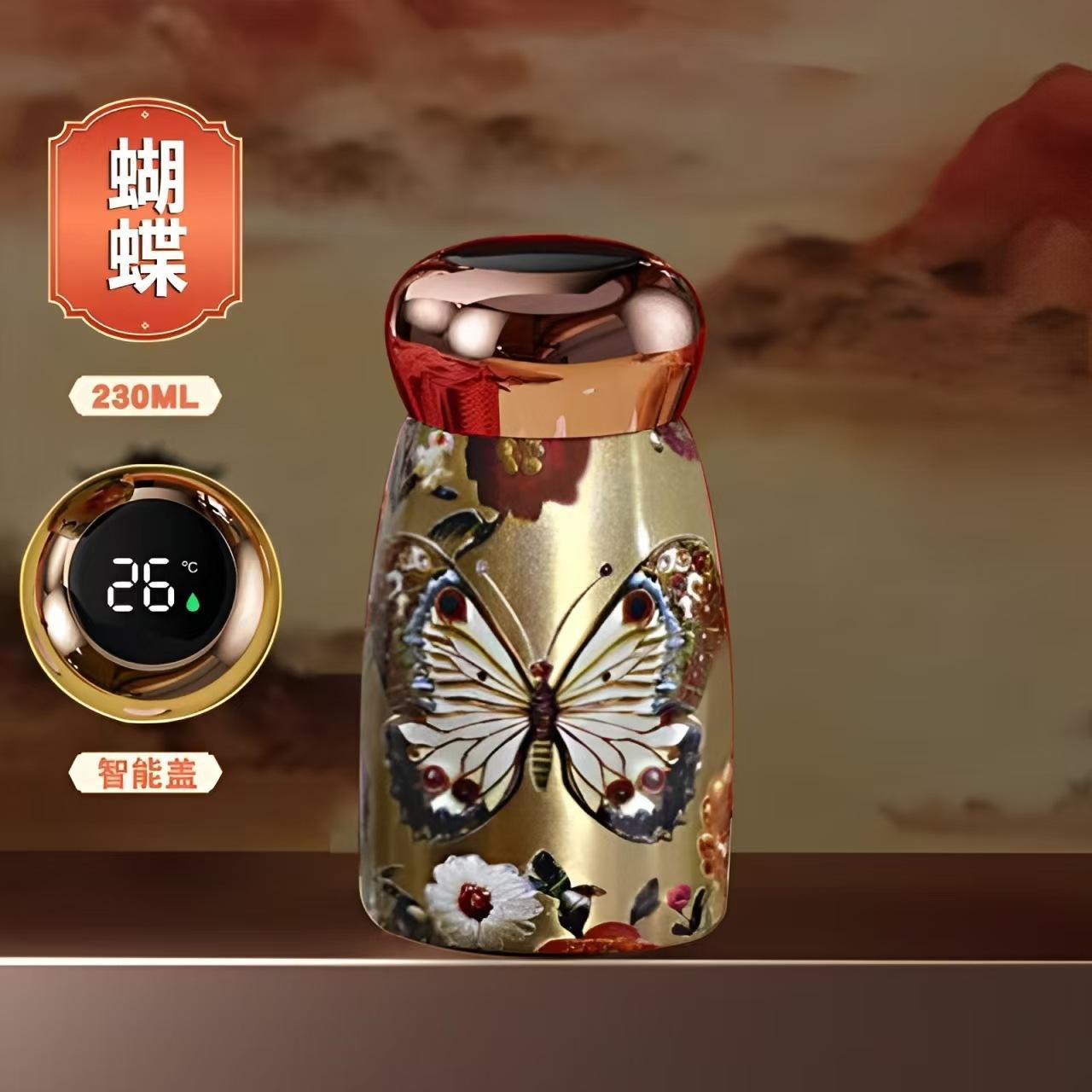 

New Guochao Mini Thermos Cup High Value Intelligent Temperature Display Small Capacity Portable Water Cup Guofeng Ceramic Liner 230ml