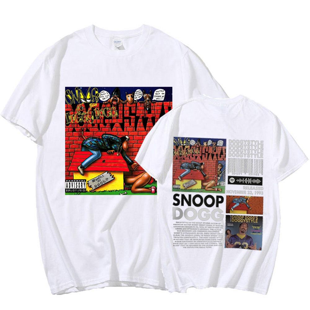 2025 Snoop Dogg Doggystyle Album 90s Y2K Merchandise Vintage Rapper Hiphop 100% Puur Katoen Bedrukt T-shirt Oversized Streetwear Y2K