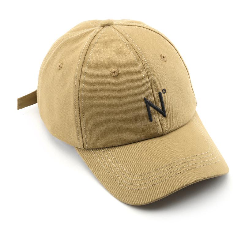 Fresh letter N curved brim baseball cap outdoor travel sunscreen sunshade sun hat couple cap