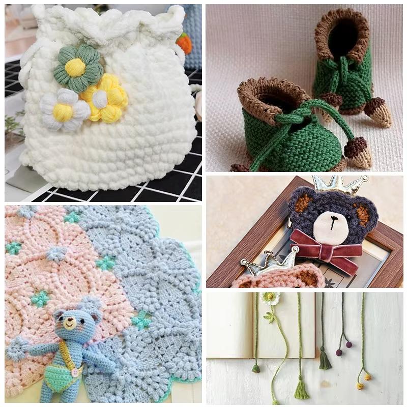 Fenrry 14 Sizes Crochet Hooks Needles Yarn Knitting Sewing Hooks Crochet Hooks Set Multicolor Aluminum