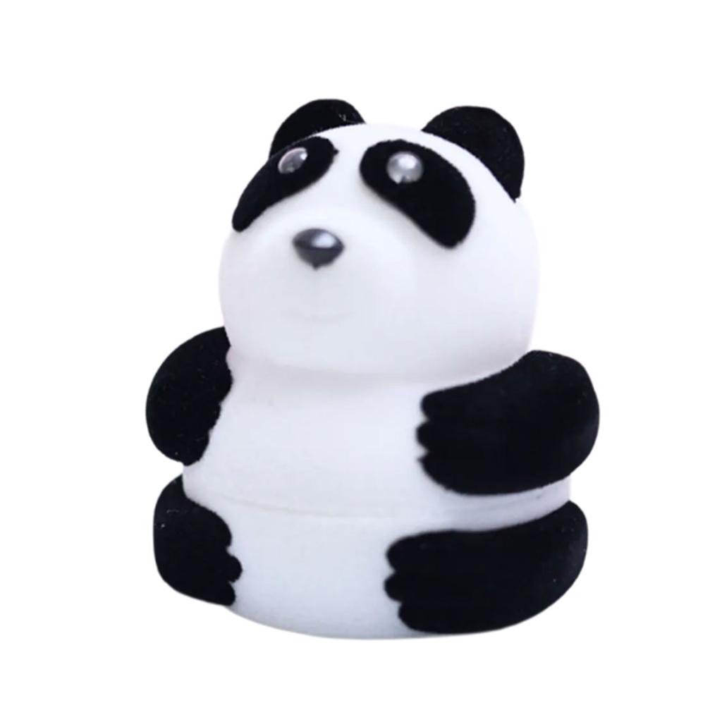 Sturdy Flocking Lovely Animal Shaped Jewelry Organizers Portable Accessory for Engagement and Birthday Special Gifts