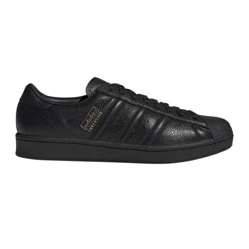 adidas נעלי סניקרס שטוחות מעור, דגם Superstar, למבוגרים, יוניסקס