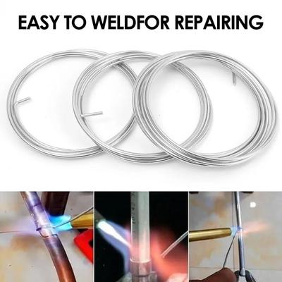 2MM*33CM Low Temperature Easy Melt Aluminum Universal Silver Welding Rod Cored Wire Rod Solder No Need Solder Powder Weld Bar