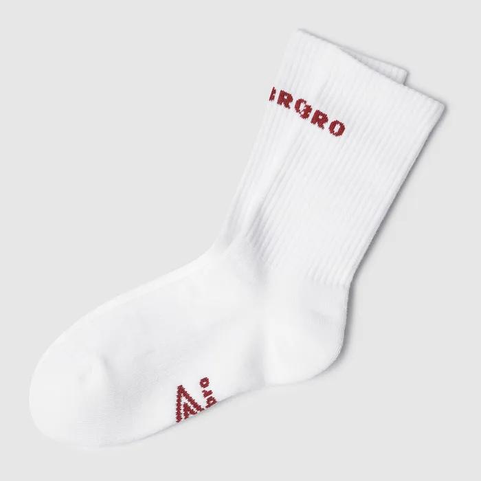 Lettering Logo Cushioning Crew Socks Red UR123CSC21