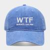 American washed retro WTF letter embroidered baseball cap men's and women's outdoor leisure sports versatile sunshade cap