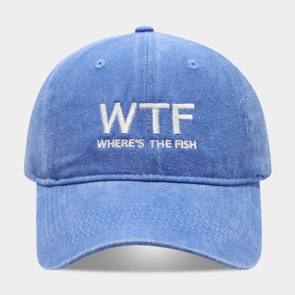 American washed retro WTF letter embroidered baseball cap men's and women's outdoor leisure sports versatile sunshade cap
