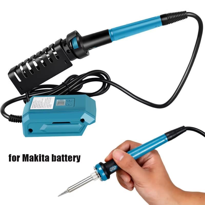 60W Electric Soldering Iron For Makita 18V Li-ion Battery Wireless Welding Tool 300-500℃ Temperature Adjustable Fast Heating