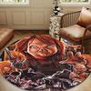 Chucky's Halloween Horror Round Rug for Livingroom,Bedroom, Palyroom, Chair Rug, Area rug, Circle Carpet, Large Size Fan Christmas gift