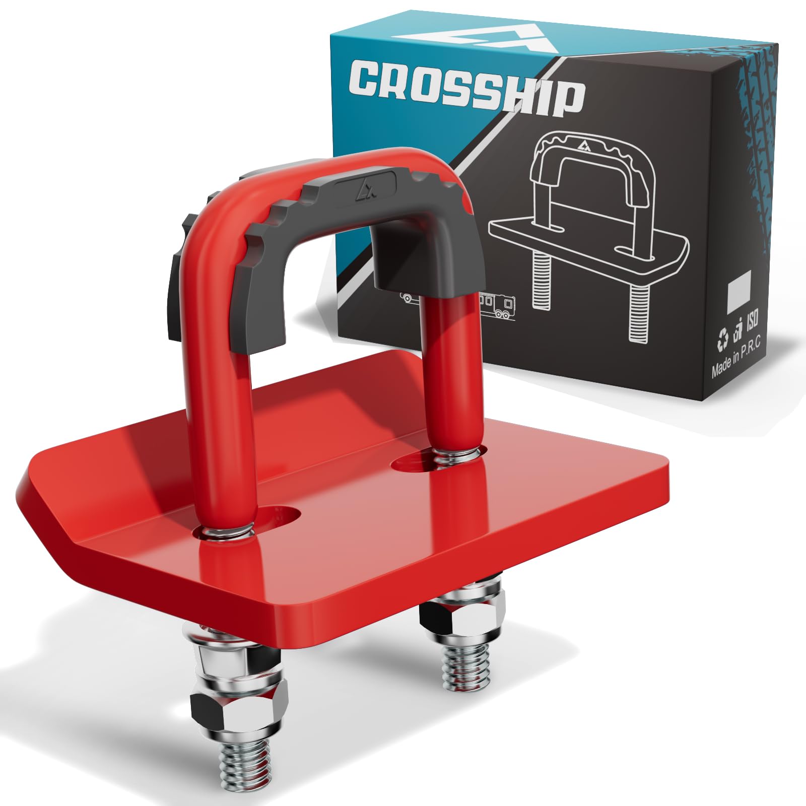 CROSSHIP Натяжитель фаркопа для фаркопов 1,25  и 2  - Зажим против дребезжания, Сверхмощный фаркоп красный