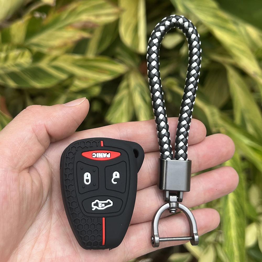 Silicone Car Key Case for Dodge Jeep Commander Grand Cherokee Wrangler Chrysler Aspen 300 Liberty Pacifica Sebring Aspen Magnum